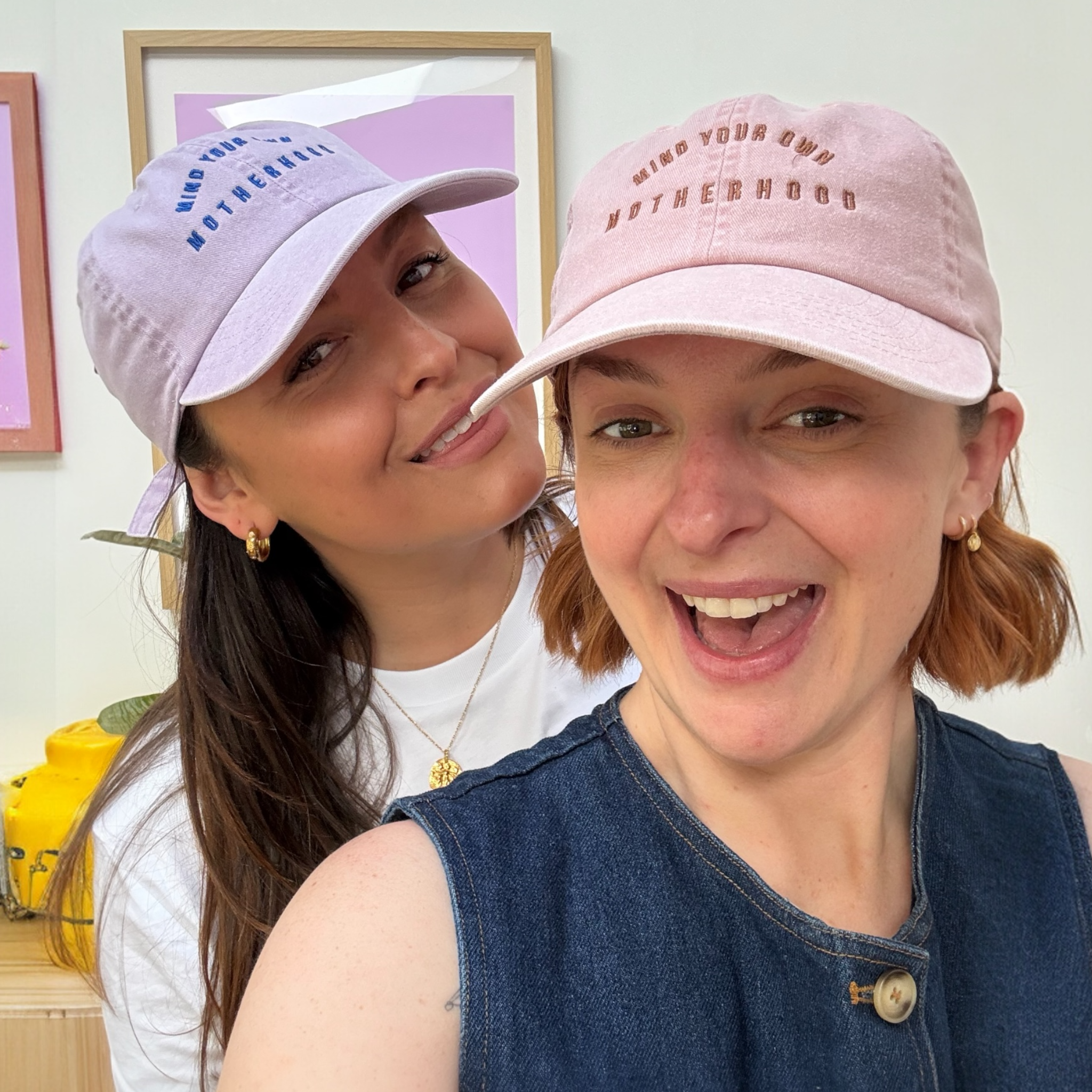 Mind Your Own Motherhood' Embroidered Vintage Cap — Lilac or Dusky Pink