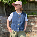 Cotton Denim Vest — S, M, L