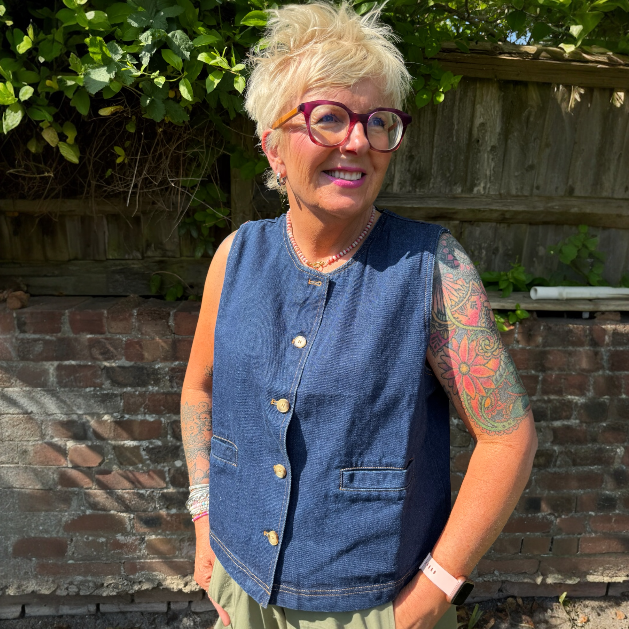 Cotton Denim Vest — S, M, L