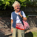 Striped Canvas Tote Bag in Pink or Lilac