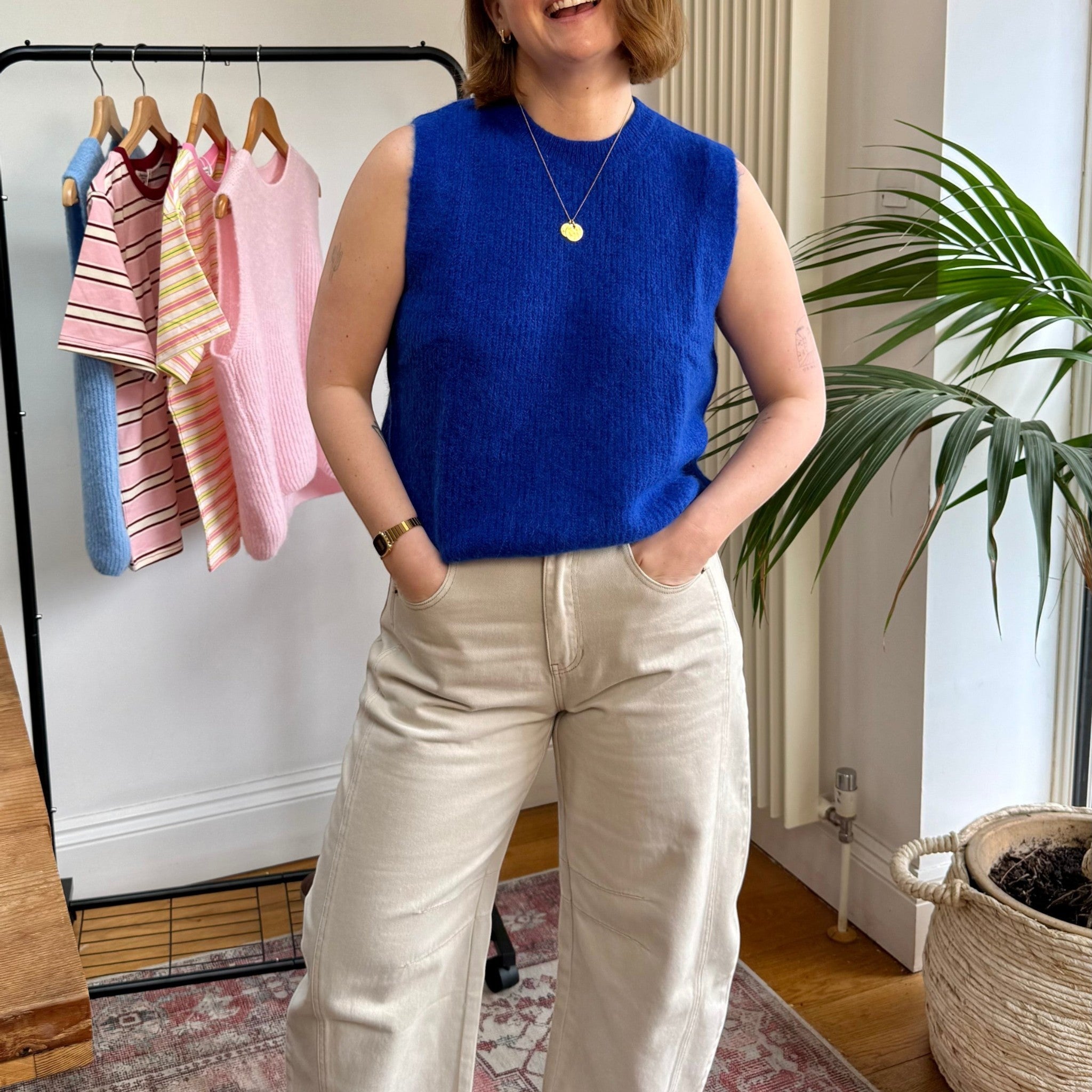 Barrel Leg Cotton Trouser