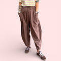 Barrel Harem Trousers - Mocha