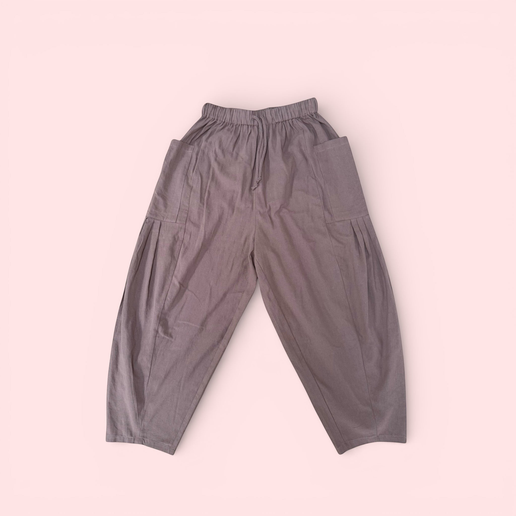 Barrel Harem Trousers - Mocha