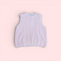 Alpaca Wool Blend Sleeveless Sweater Vest - Powder Pink