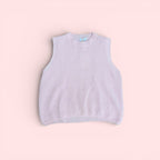 Alpaca Wool Blend Sleeveless Sweater Vest - Powder Pink