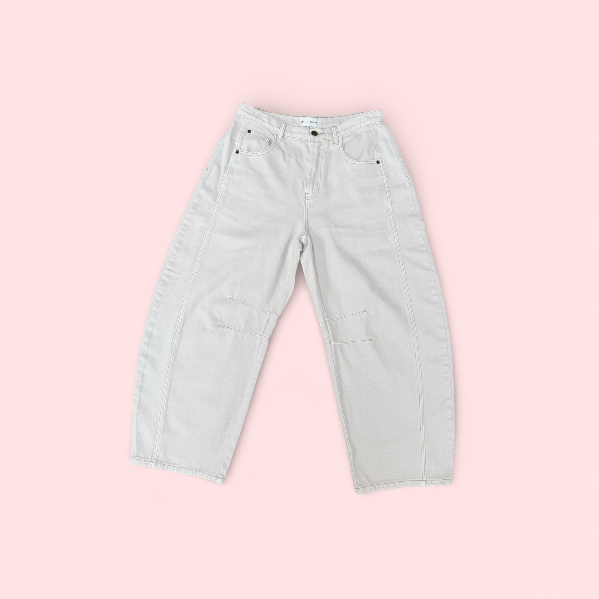 Barrel Leg Cotton Trouser