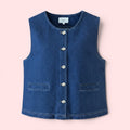 Cotton Denim Vest — S, M, L