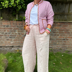 Wide Leg Linen Trousers - Rust or Blush Pink