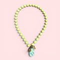 Lemon Drop Beaded Necklace with Charms