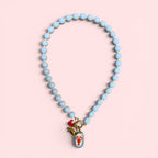 Catch of the Day Beaded Necklace with Lobster Charm Cluster