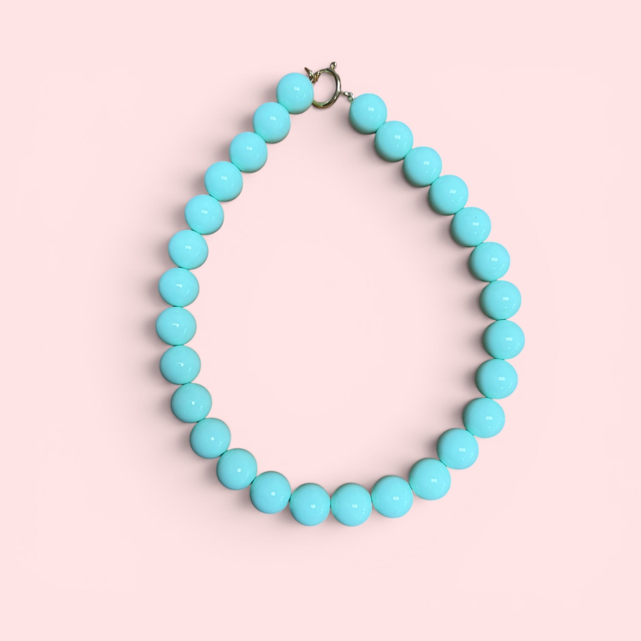Aqua XL Beaded Necklace